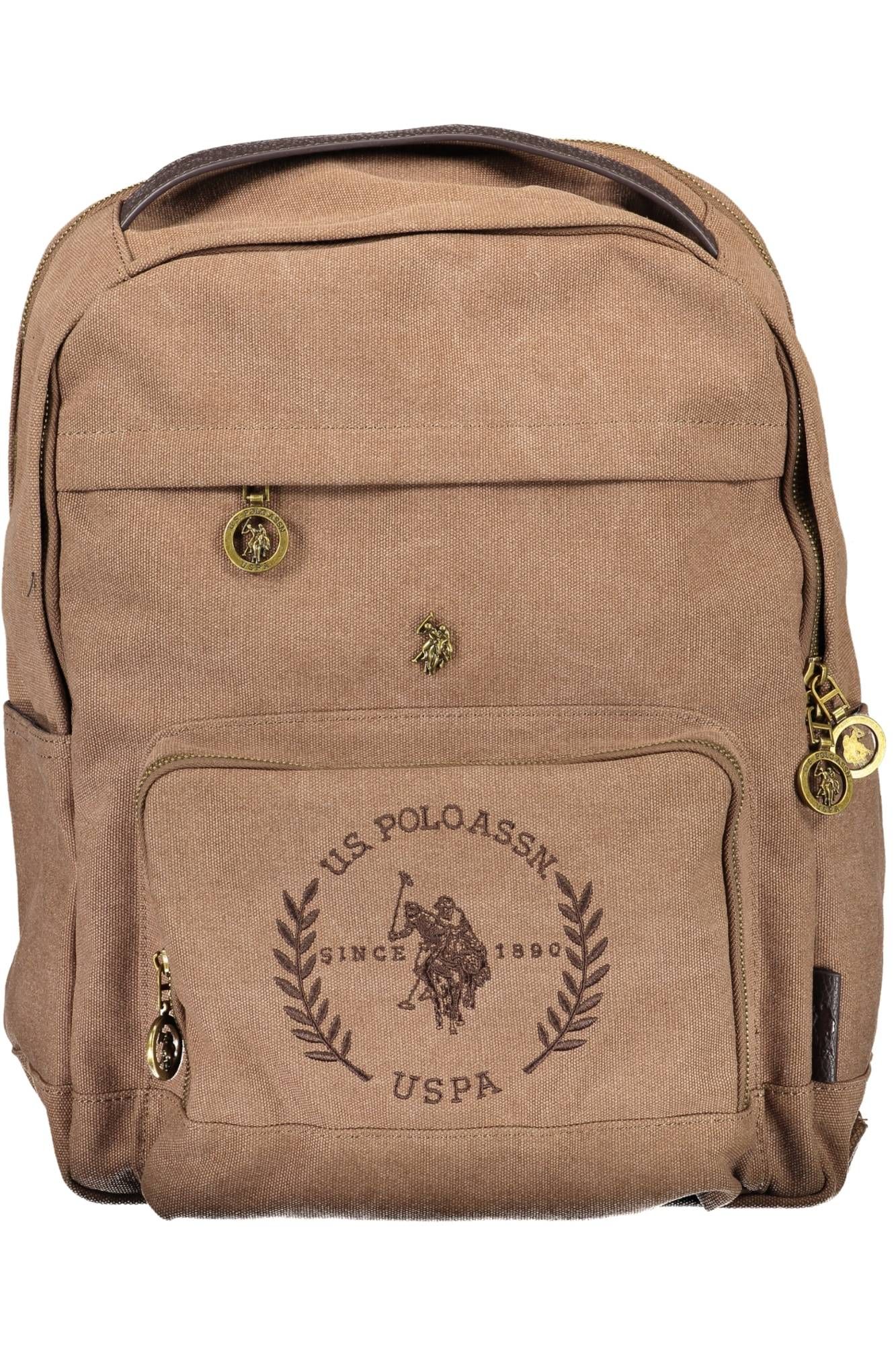 

Коричневый мужской рюкзак из полиэстера U.S. Polo Assn.