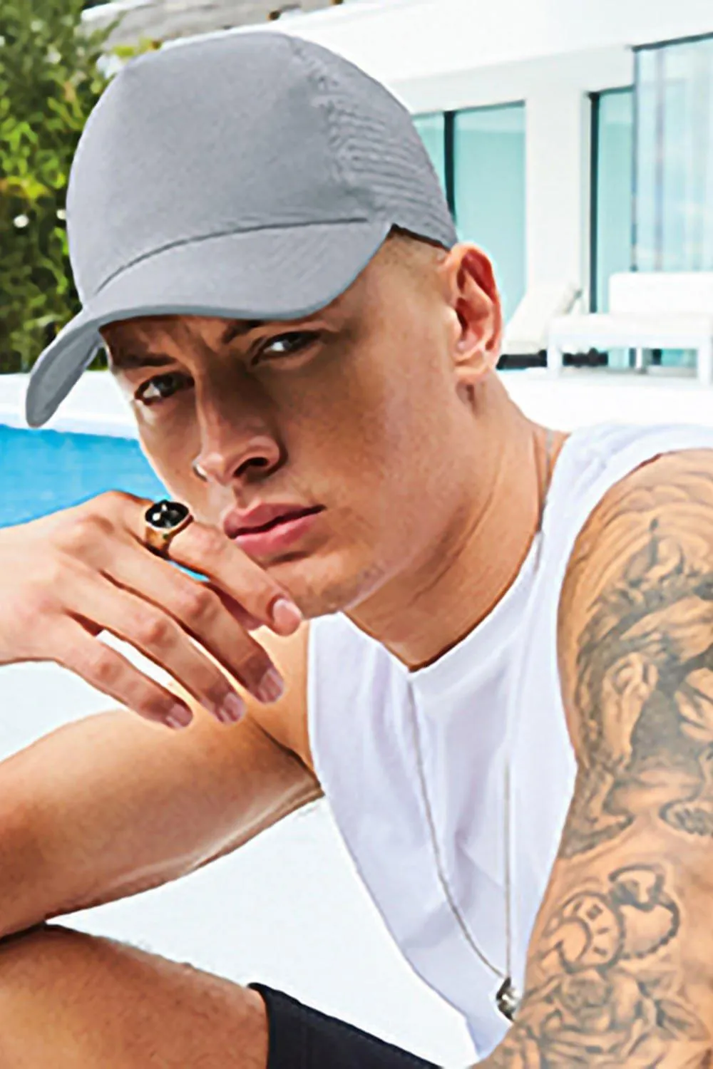 

Кепка Snapback Trucker из Microknit Beechfield, серый