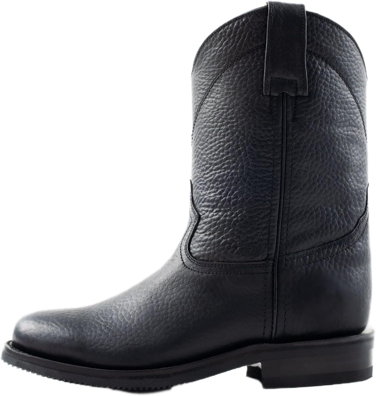 

Мужские ковбойские сапоги из натуральной кожи с круглым носком, модель 1000, черные Generic