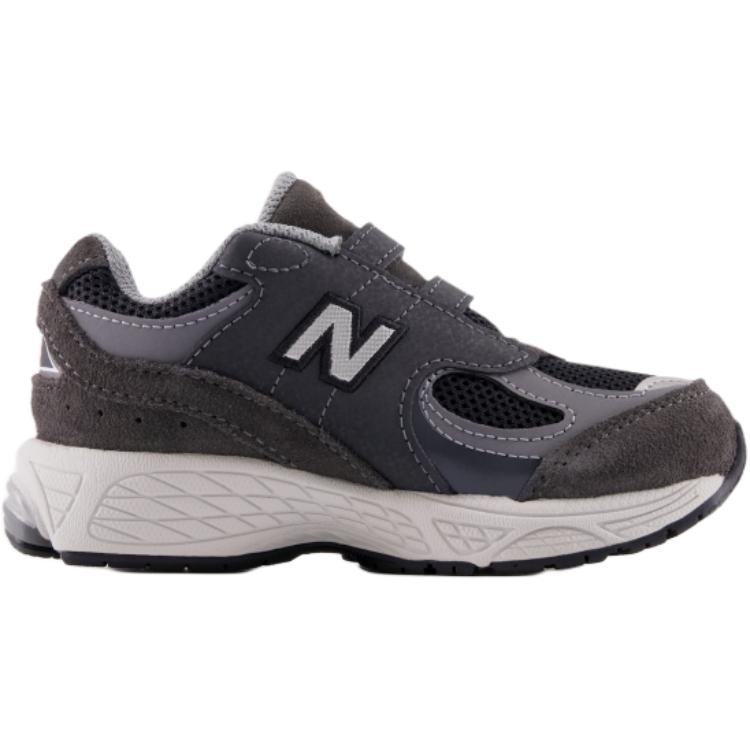 Дышащие детские кроссовки New Balance 2002R, серый/черный — фото 2