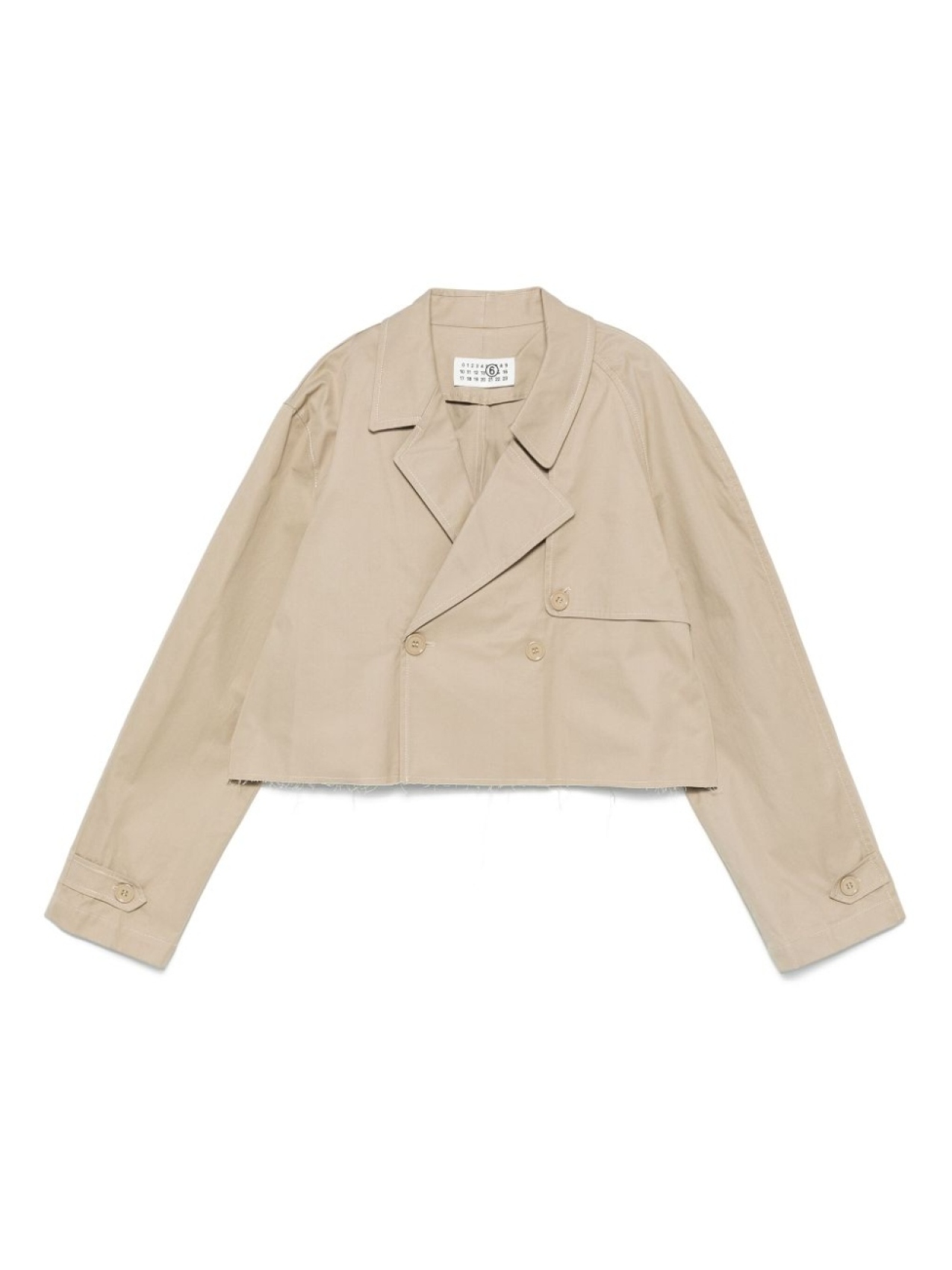 

MM6 Maison Margiela Kids куртка-тренч на молнии, нейтральный цвет