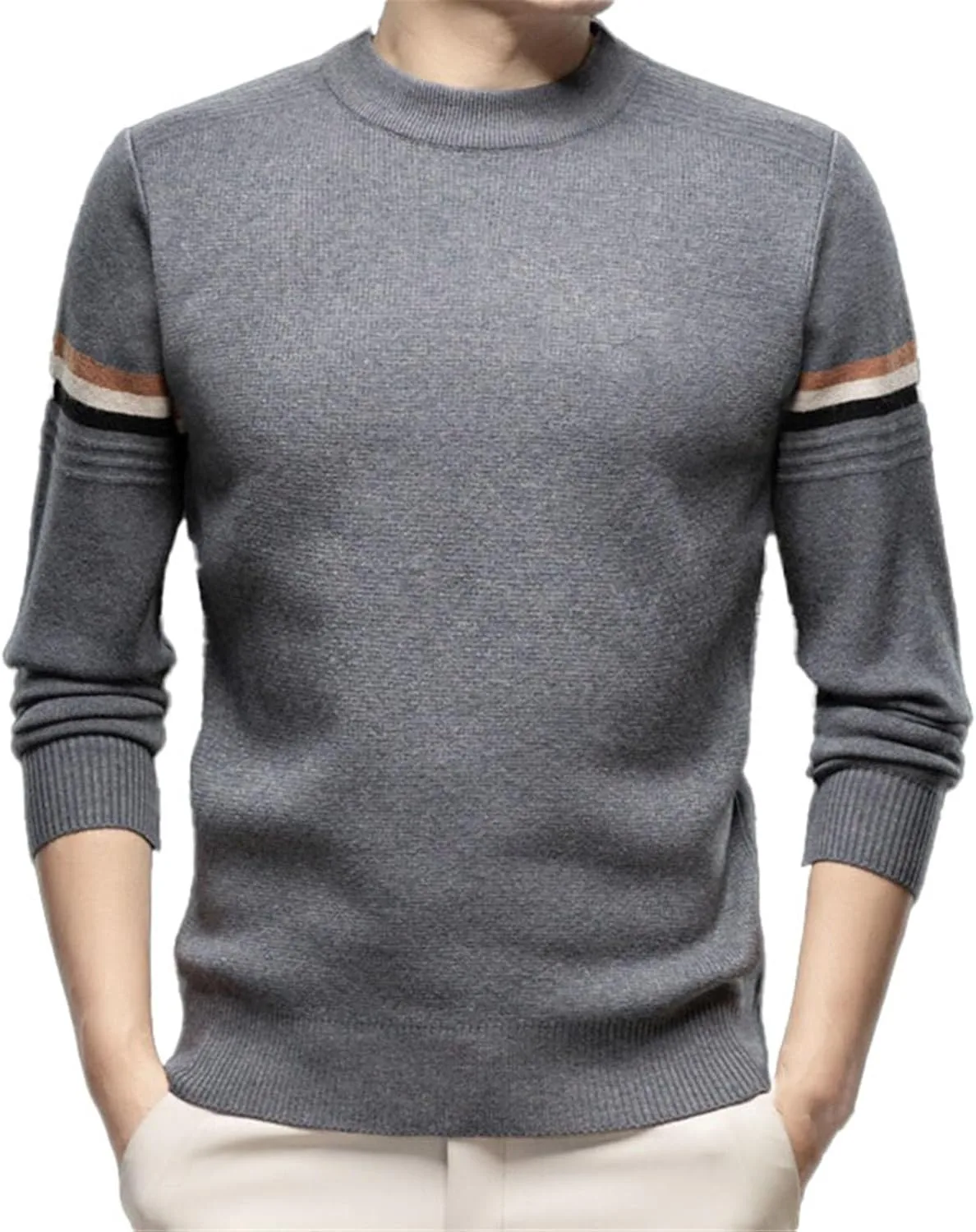 

Мужской свитер с длинным рукавом и круглым вырезом CXLCZNKG