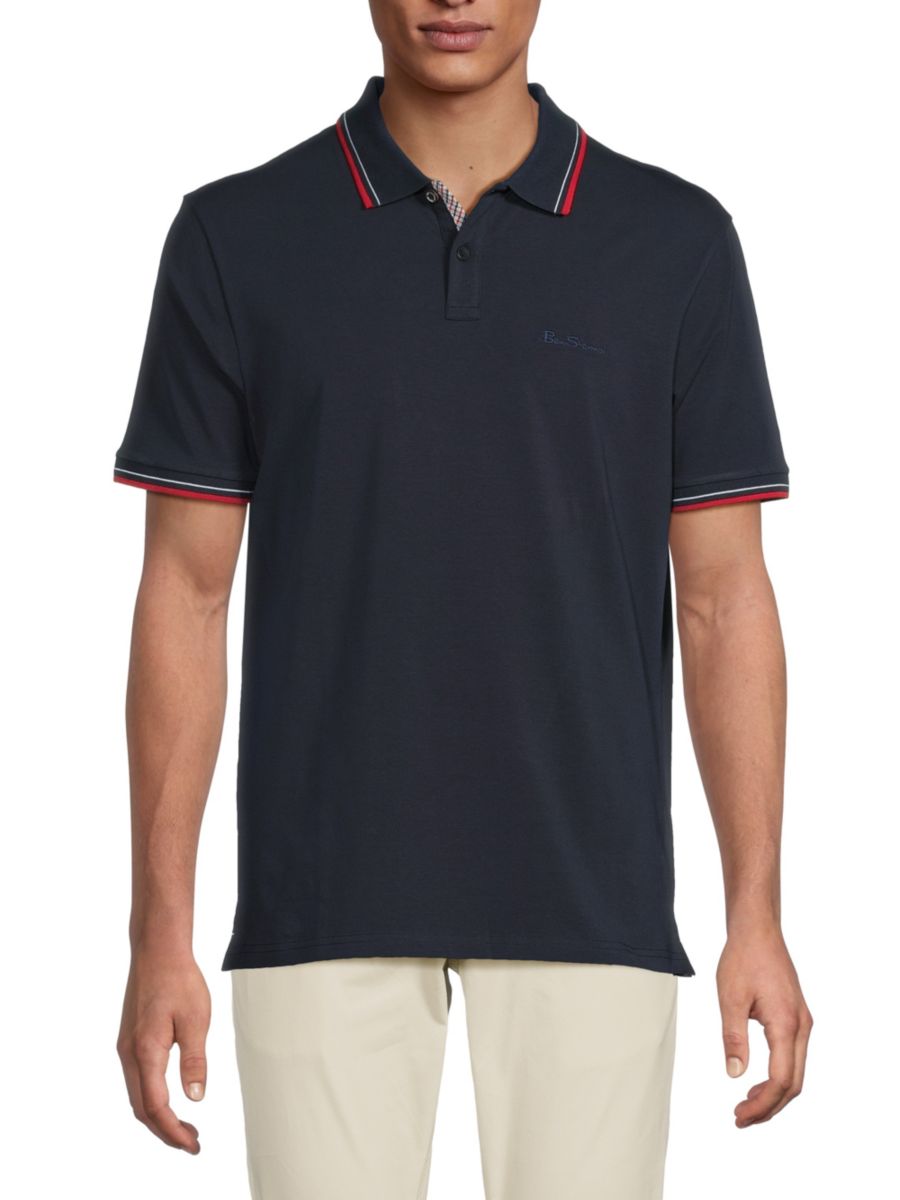 

Поло с наконечниками Ben Sherman, темно-синий