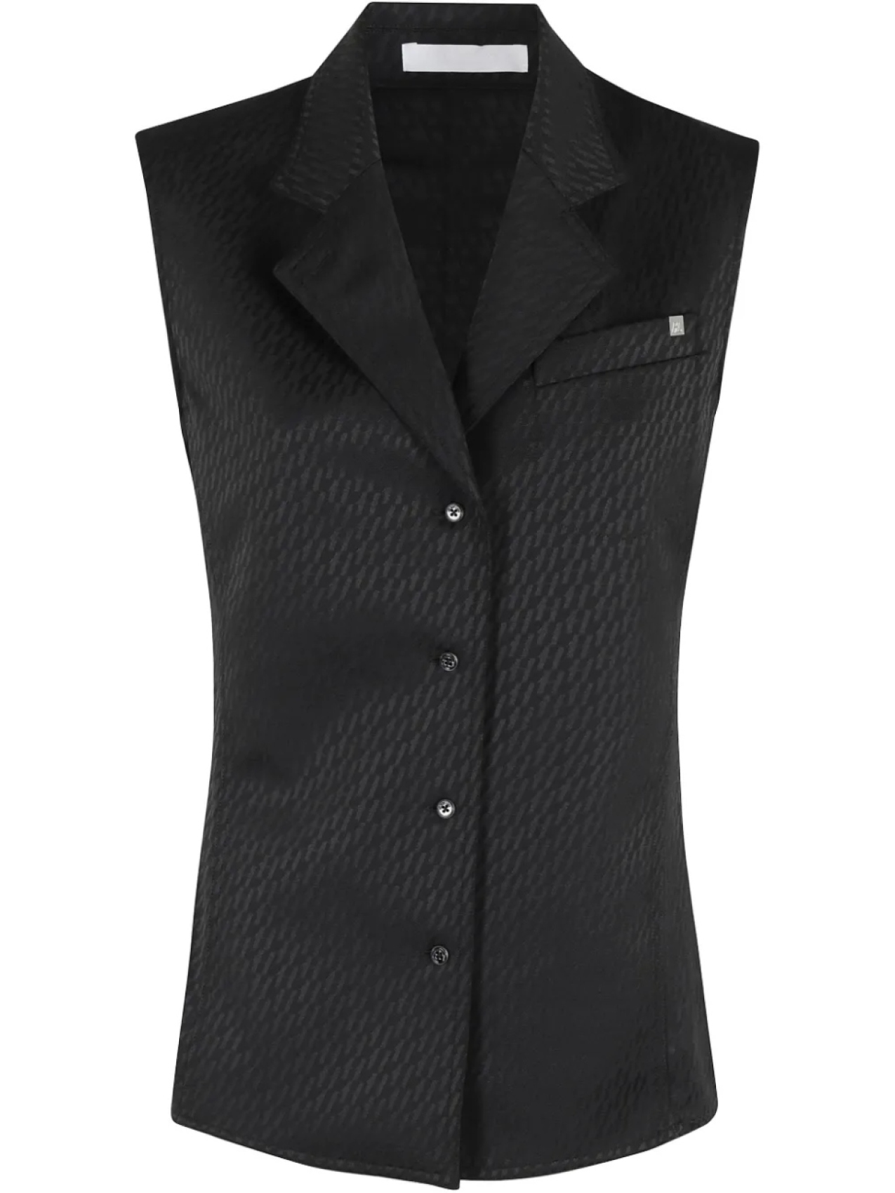 

Жилет из жаккардового атласа Helmut Lang, черный