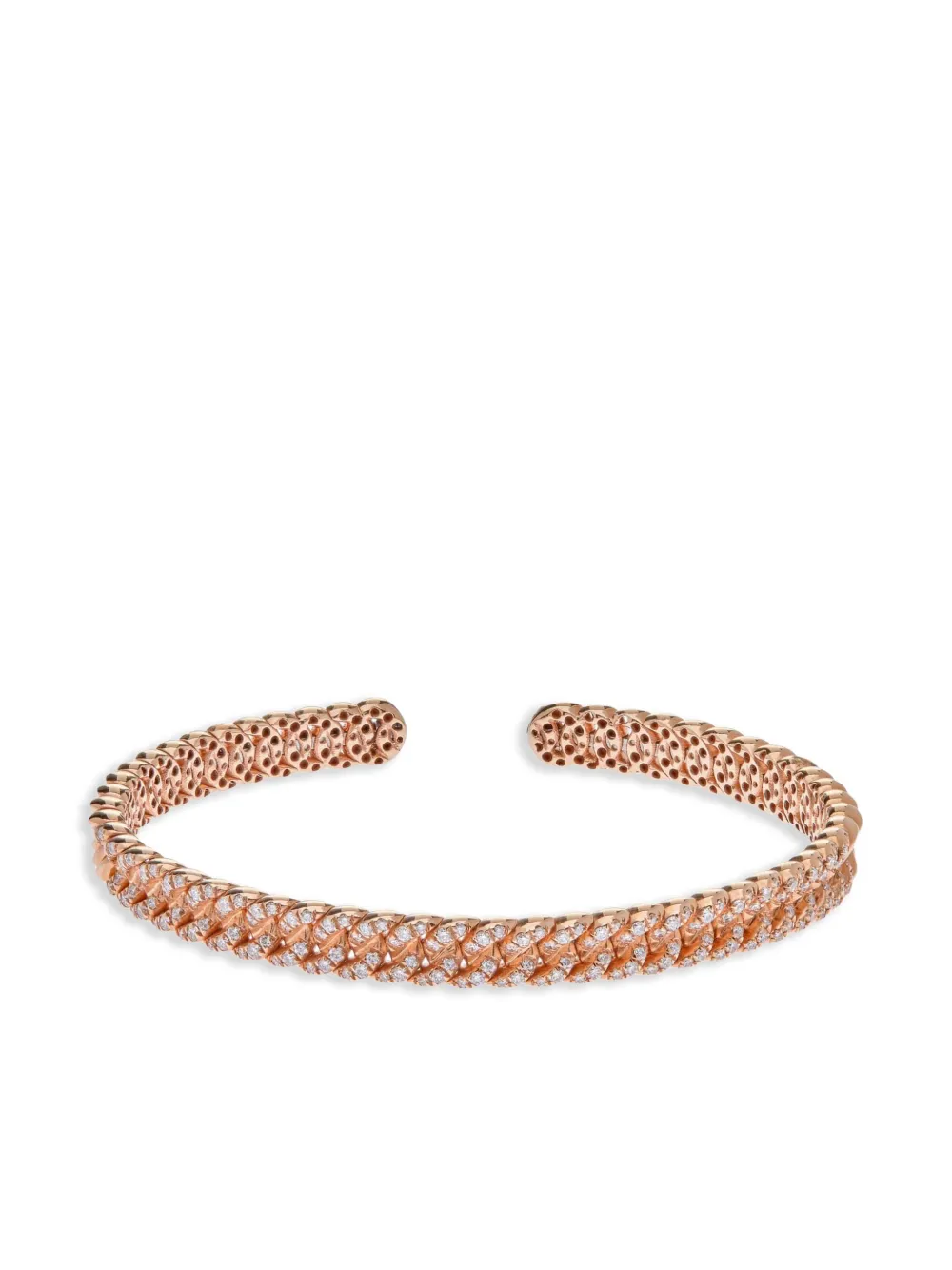 

Браслет-кафф из розового золота с бриллиантами Jewels Aficionado, розовый