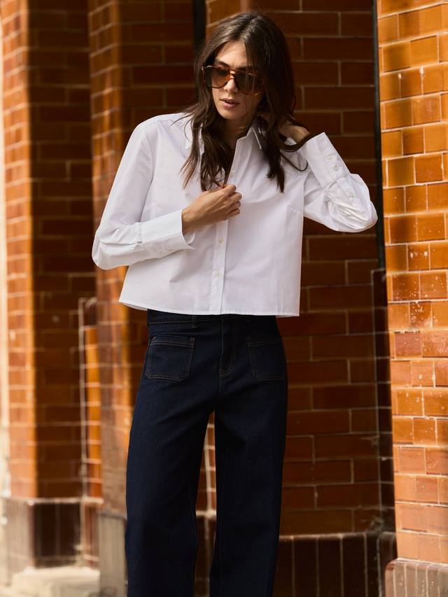 

Короткая рубашка Corey Baukjen, Pure White