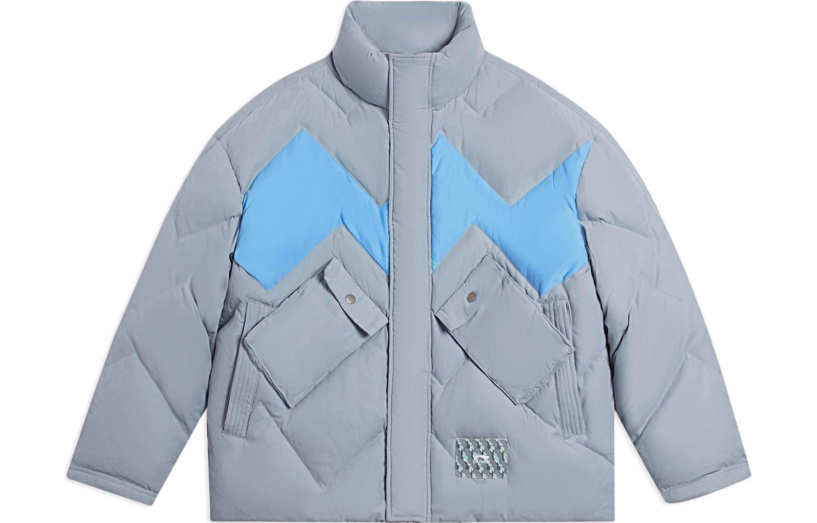 

LiNing Синю-серый пуховик мужской, Gray Blue