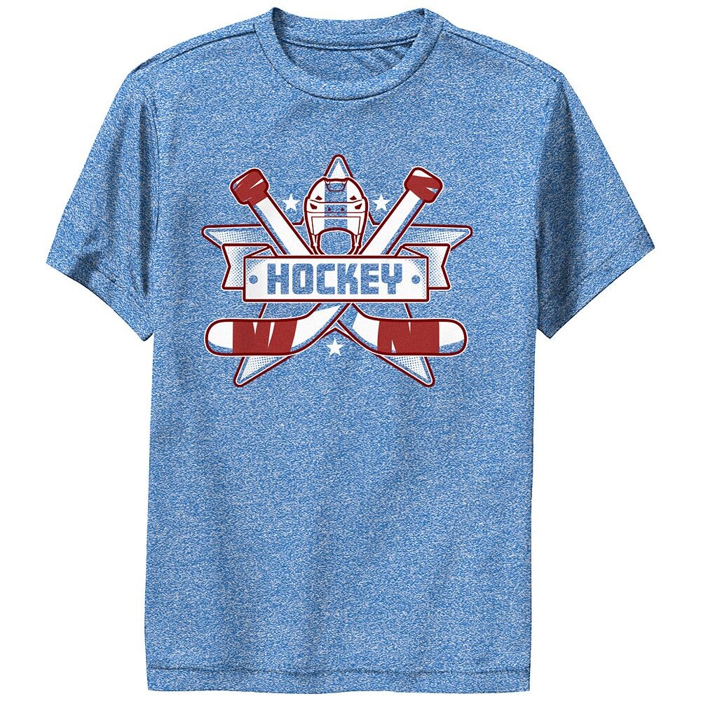 

Футболка для мальчиков Hockey Gear с графическим принтом и гербом Licensed Character, цвет Royal Heather