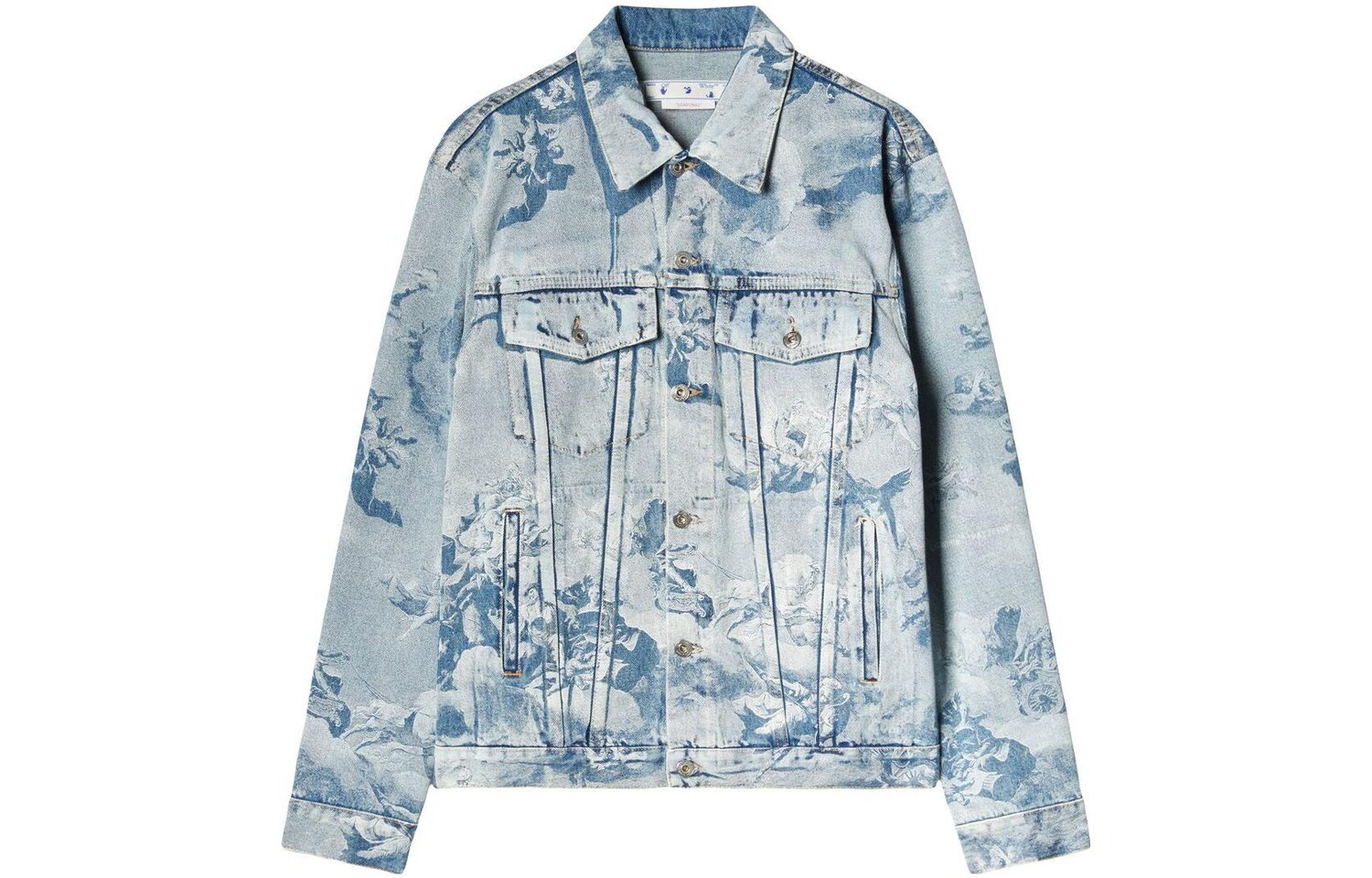 

Джинсовая куртка мужская светло-синяя Off-White, светло-голубой