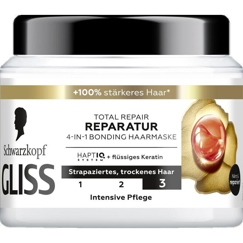 

Связывающая маска для волос Total Repair Repair 4-в-1 Gliss, 400 ml