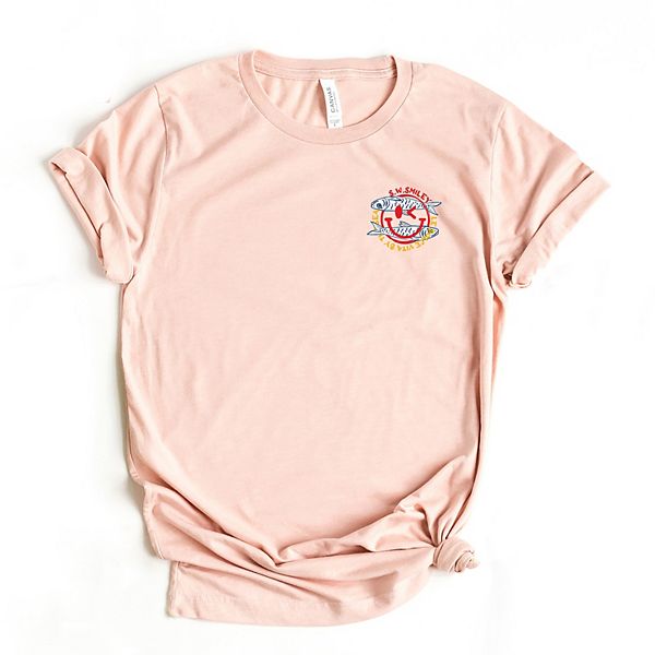 

Футболка с принтом SW smiley sardines can Simply Sage Market, Blush