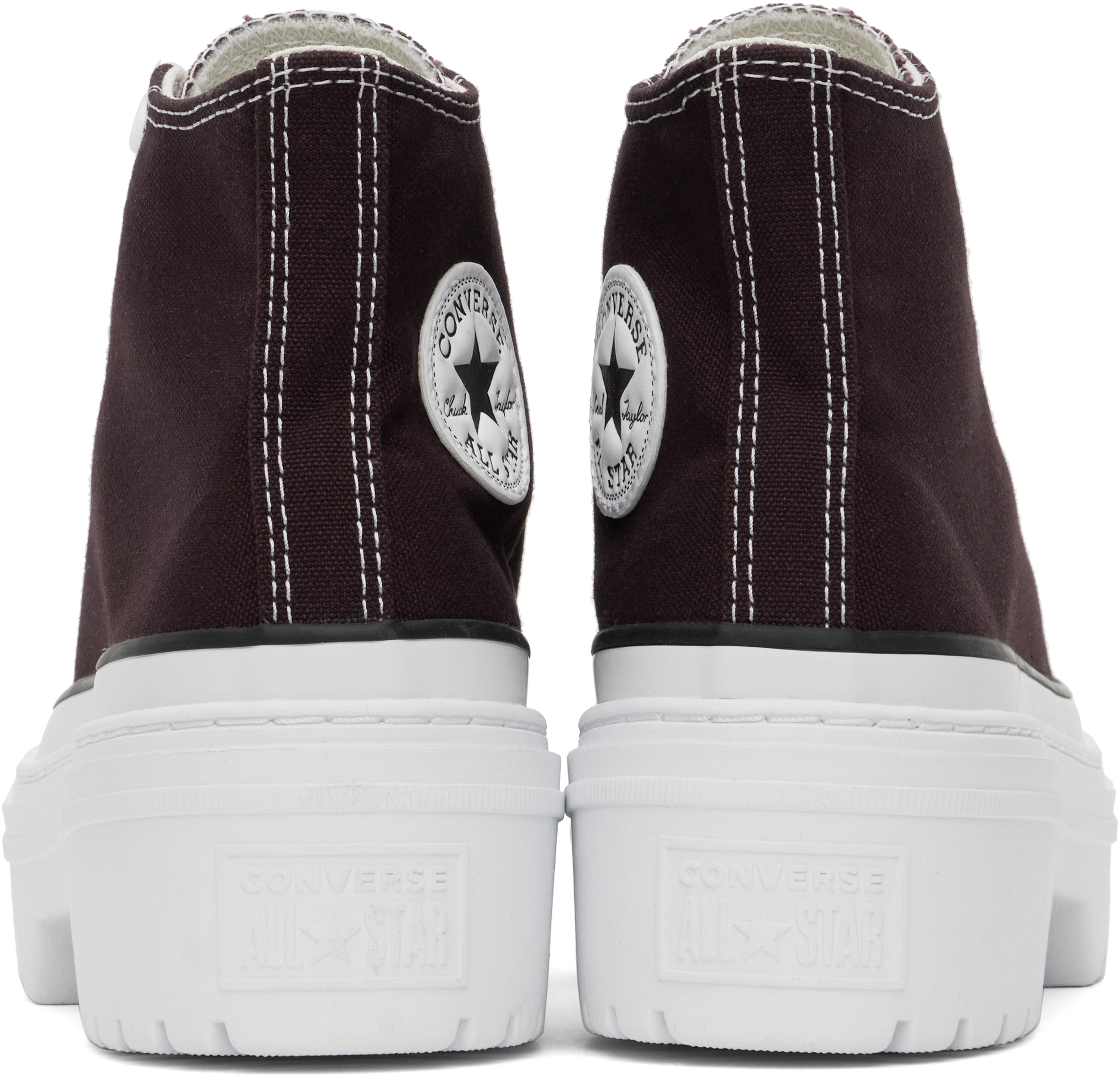 Кроссовки Chuck Taylor All Star бордового цвета с выступающим каблуком и платформой Converse — фото 2