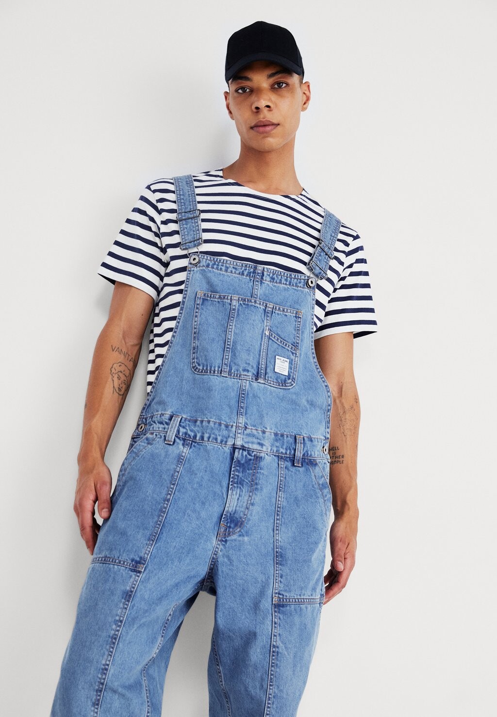 

Брюки-уздечки Doug Pepe Jeans, джинсовая ткань