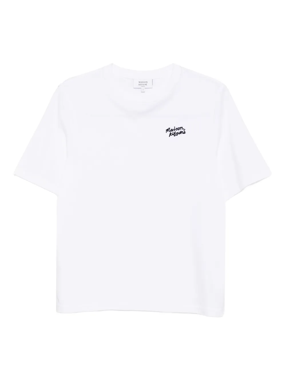 

Футболка с вышитым логотипом Maison Kitsuné, белый