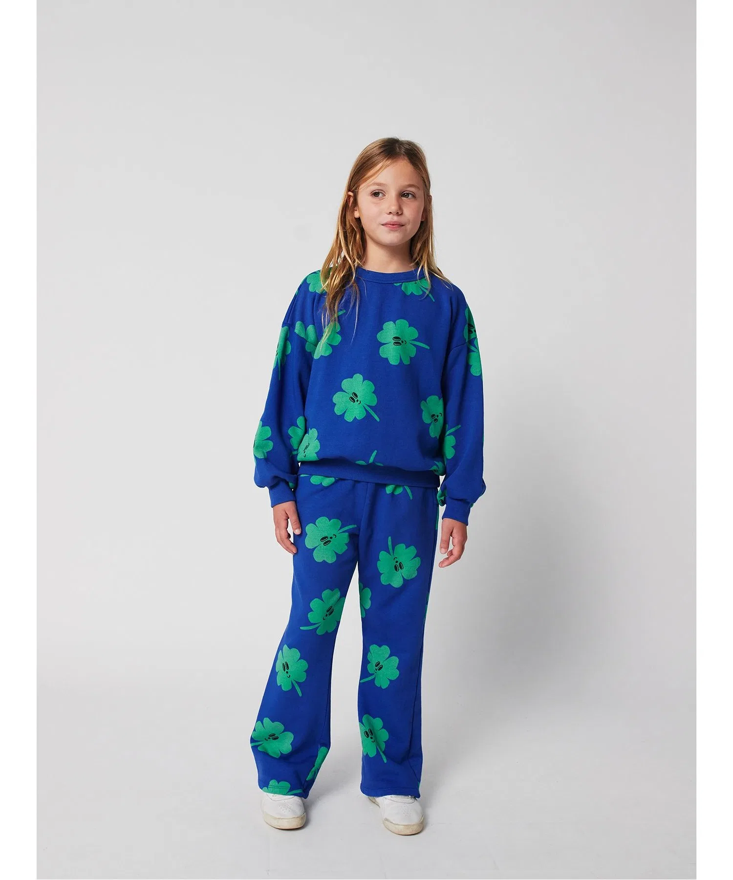 Детские брюки с узором Lucky Clover BOBO CHOSES тёмно-синие — фото 4