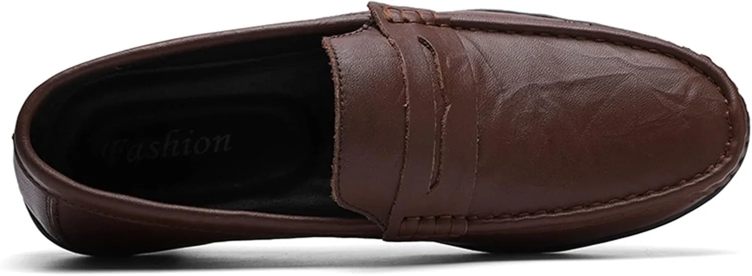Туфли лоферы мужские, Penny Loafer, PU, коричневый PUGHGAETZF — фото 3