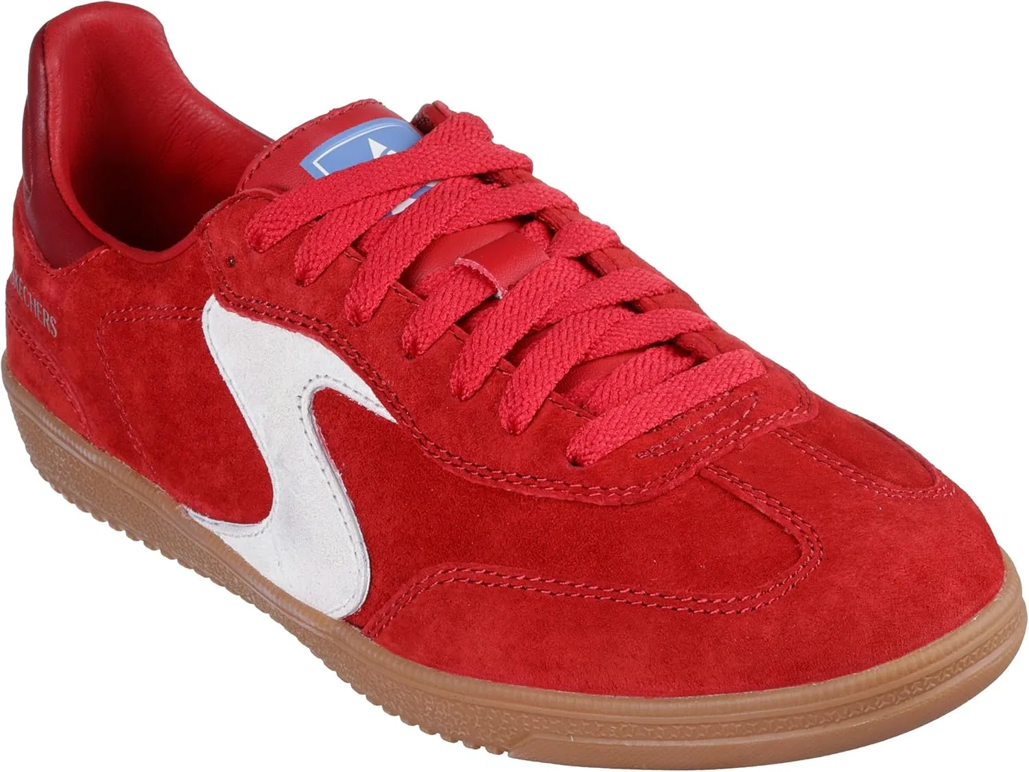 Женские кроссовки Skechers Hotshot Varsity Crew Trainers, Red Excursion Plain Getaway Solids — фото 4