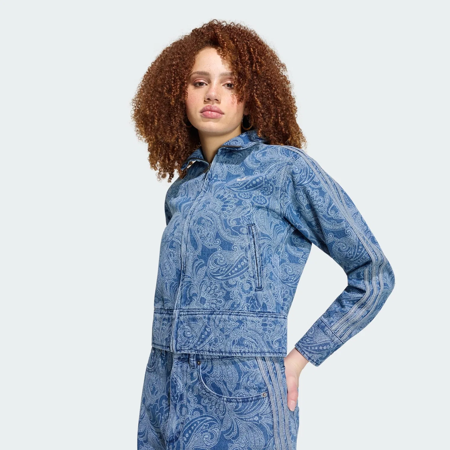 Куртка Adidas Originals Between-Season Liberty London Firebird из синего денима — фото 4