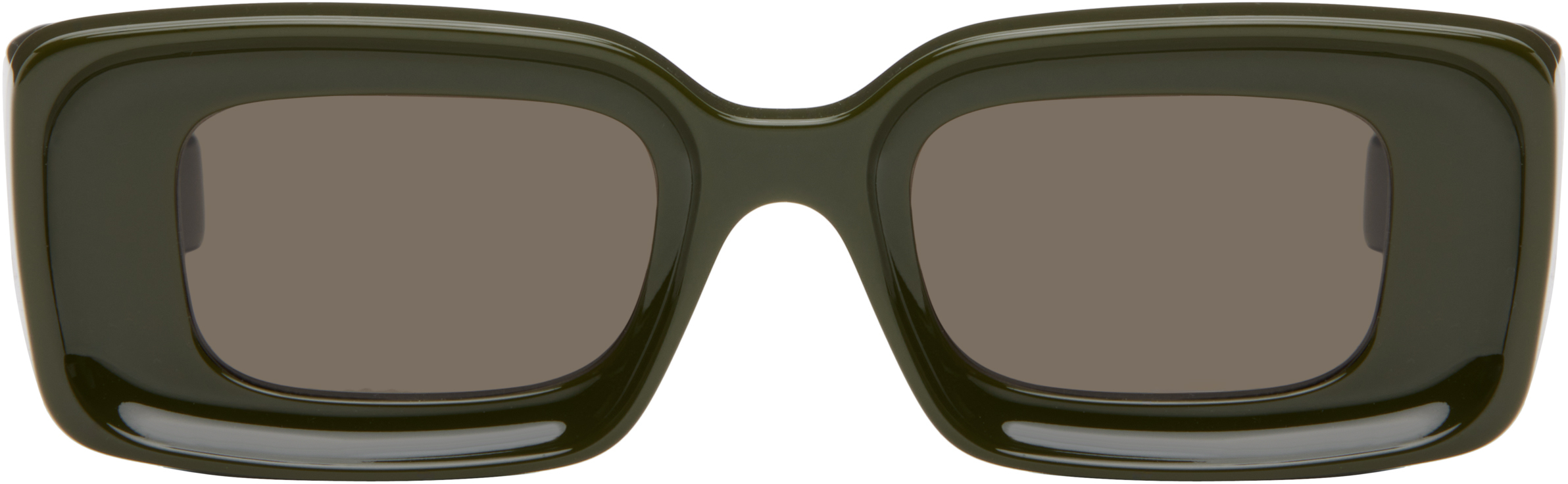 

Солнцезащитные очки цвета хаки прямоугольной формы LOEWE