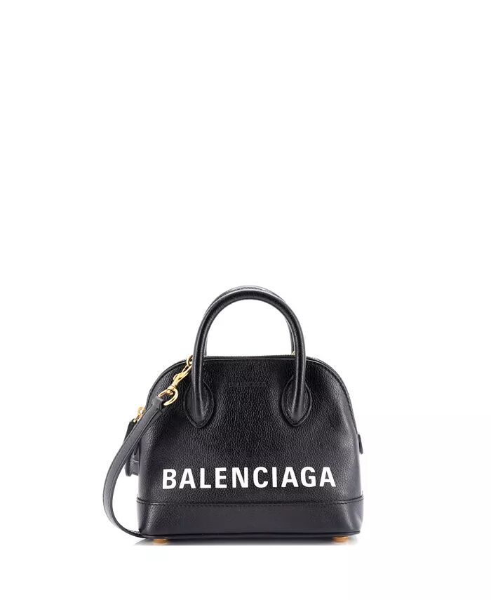 

Кожаная сумка Ville с логотипом XXS Pre-Owned Balenciaga, черный