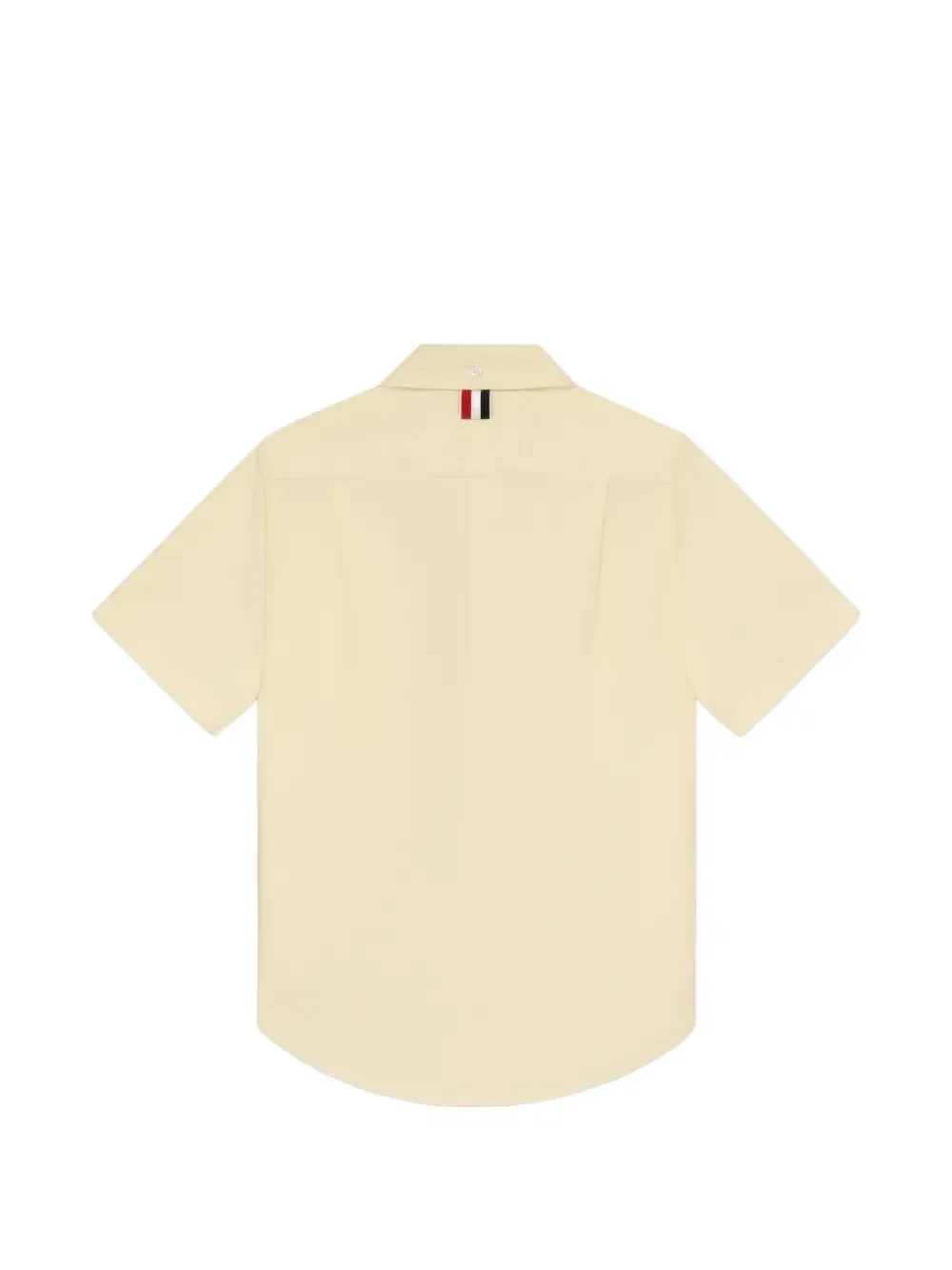 Рубашка оксфордская с коротким рукавом Thom Browne Kids, желтый — фото 2