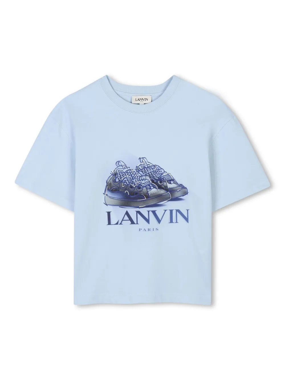 

Футболка с принтом Curb Lanvin Enfant, синий