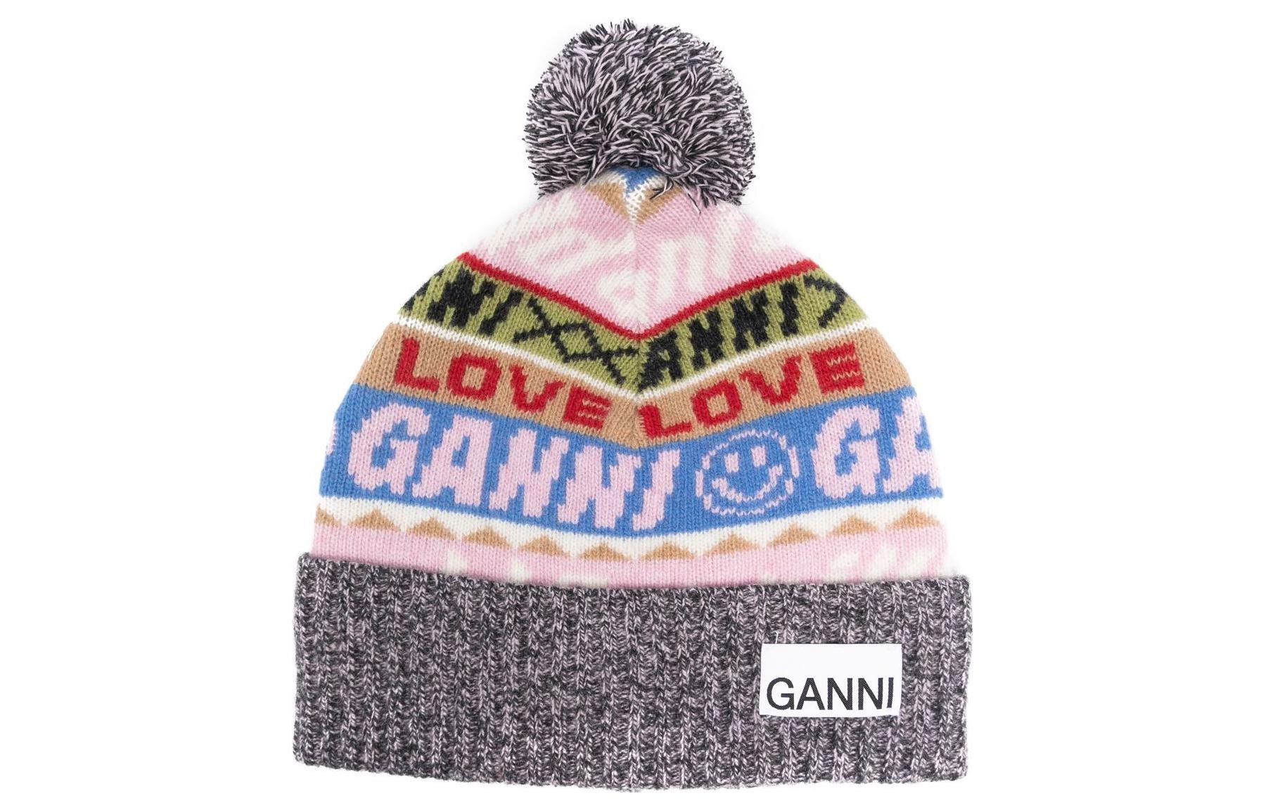 

Графическая шапка GANNI, мультиколор