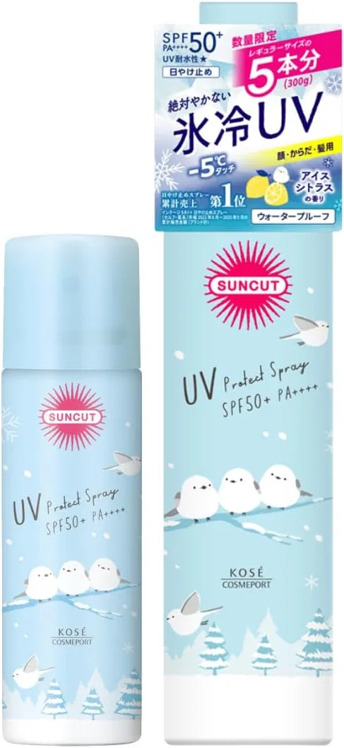 Спрей солнцезащитный охлаждающий Suncut R Protection UV Spray Cool, 60 г + 300 г, SPF50+ PA++++