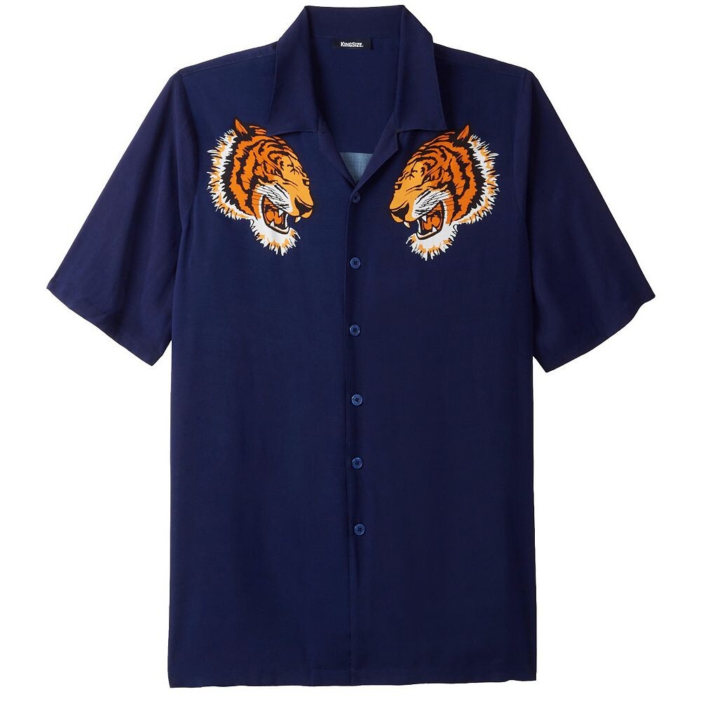 

Мужская рубашка Kingsize Big & Tall с цветными блоками KingSize, цвет Tiger