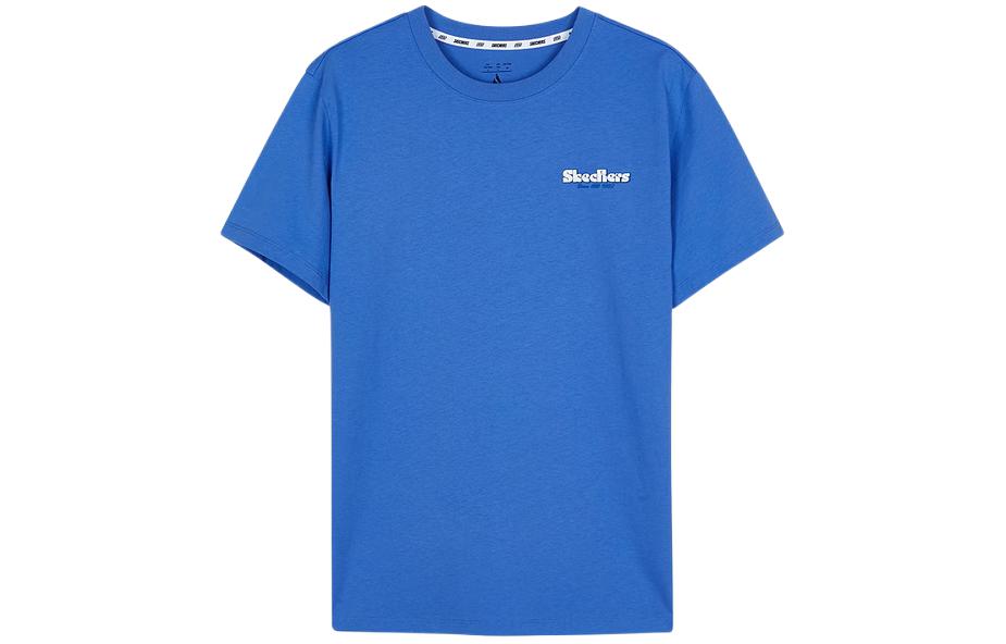 

Футболка с рукавом дроп-шолдер унисекс ультрамариновый Skechers, синий