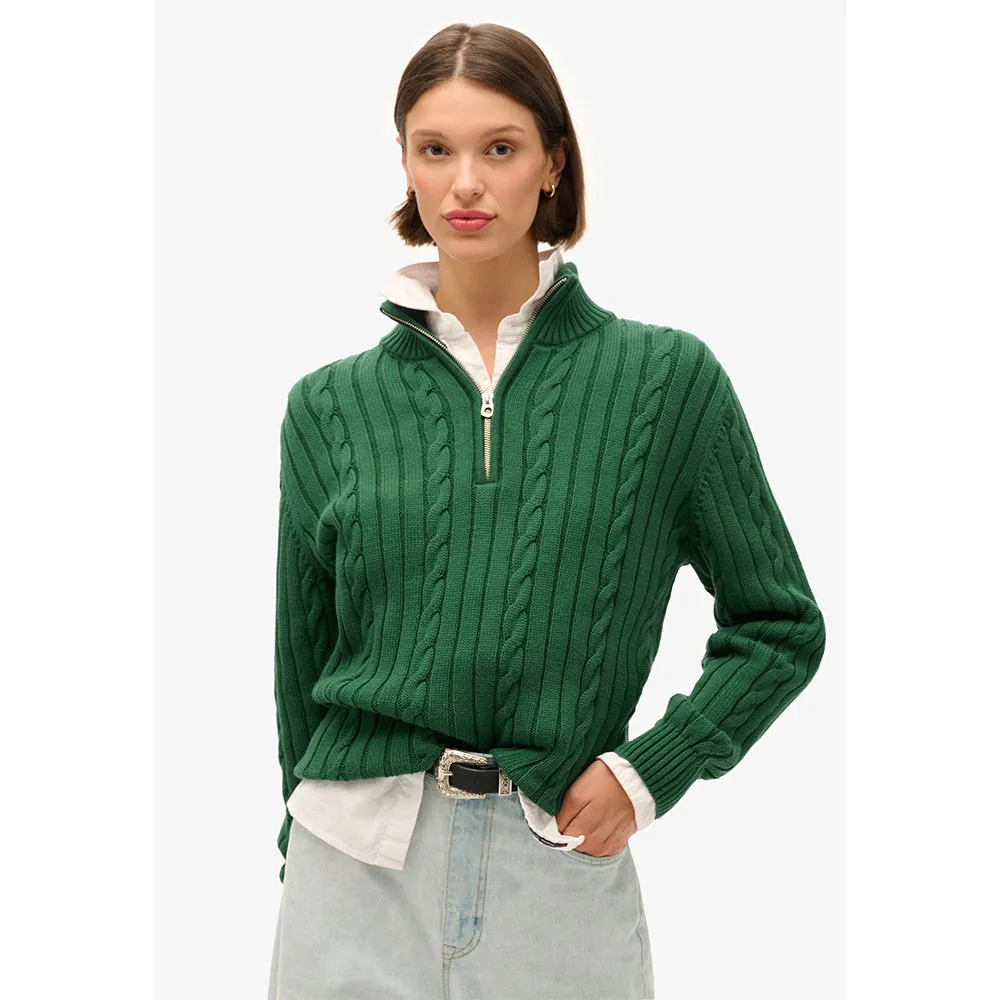 

Свитер Superdry Rugby Henley, зеленый