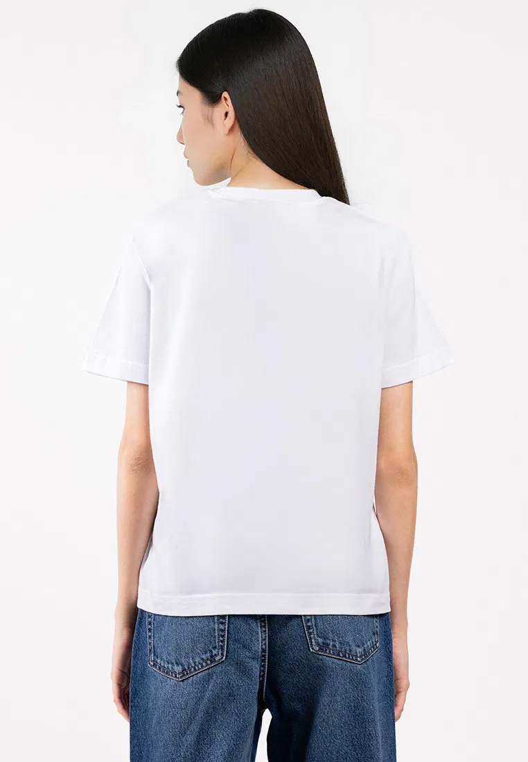 Футболка, с графическим принтом, Calvin Klein Jeans, белый — фото 2