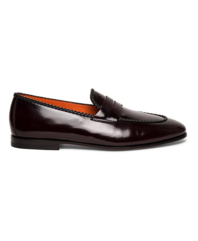 

Классические пенни лоферы Santoni, красный