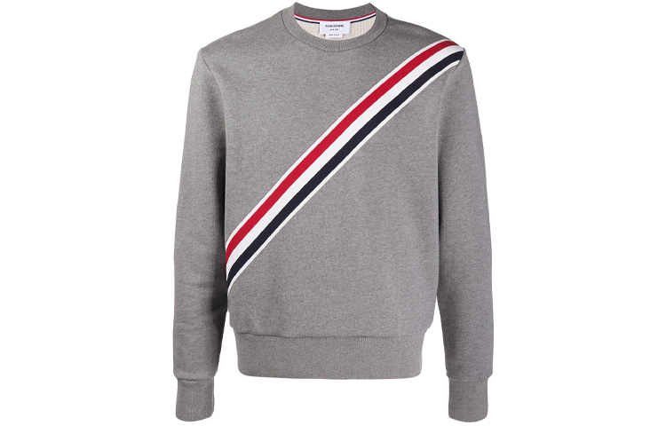 

Футболка с полосками RWB THOM BROWNE, средне-серый
