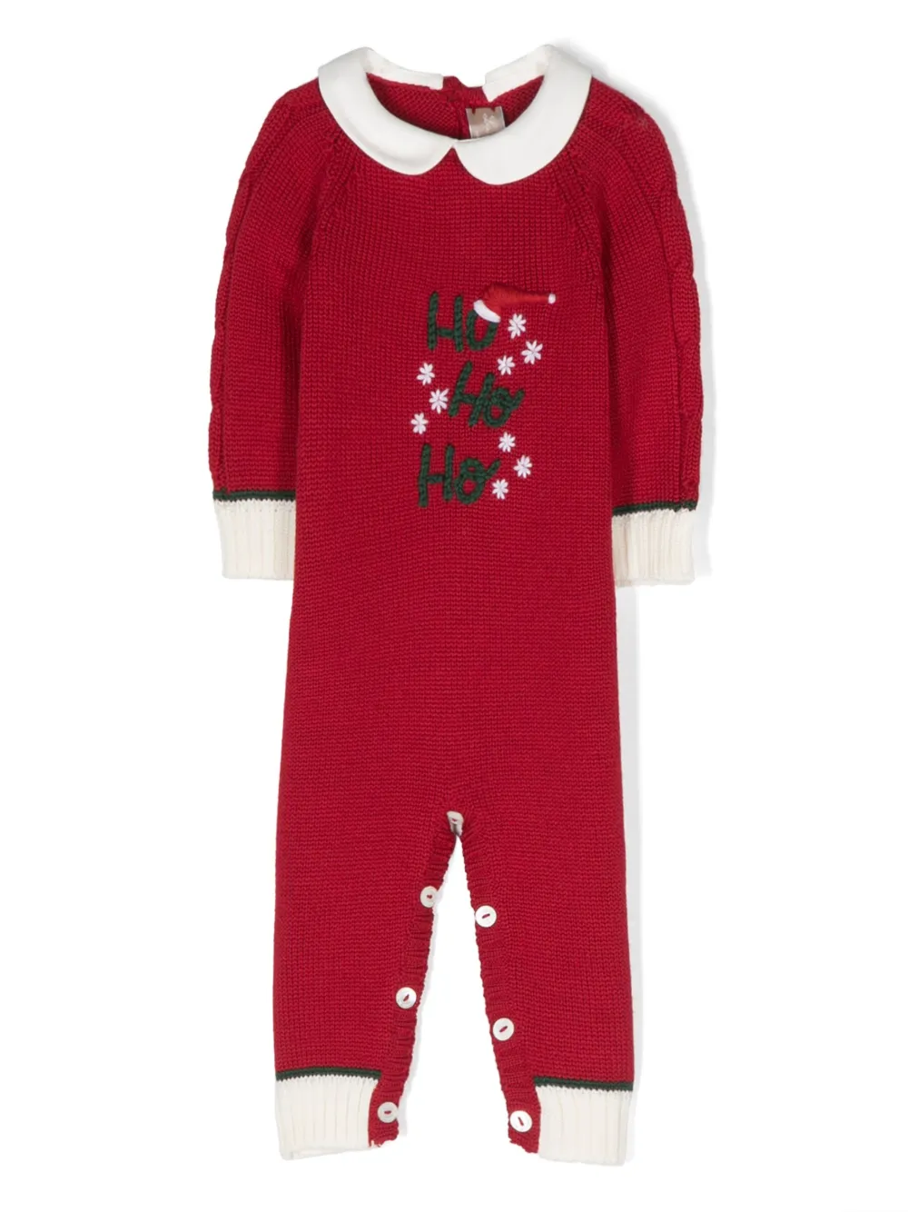 

Комбинезон с воротником и вышивкой La Stupenderia, красный