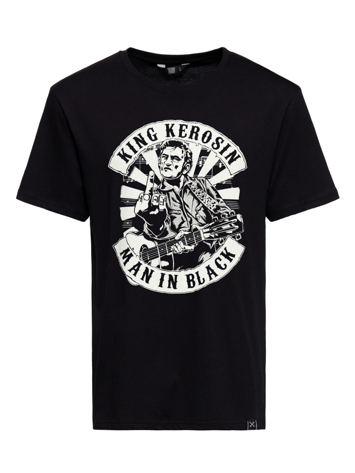 

Футболка с принтом King Kerosin MAN IN BLACK черного цвета King Kerosin, Черный, Футболка с принтом King Kerosin MAN IN BLACK черного цвета King Kerosin