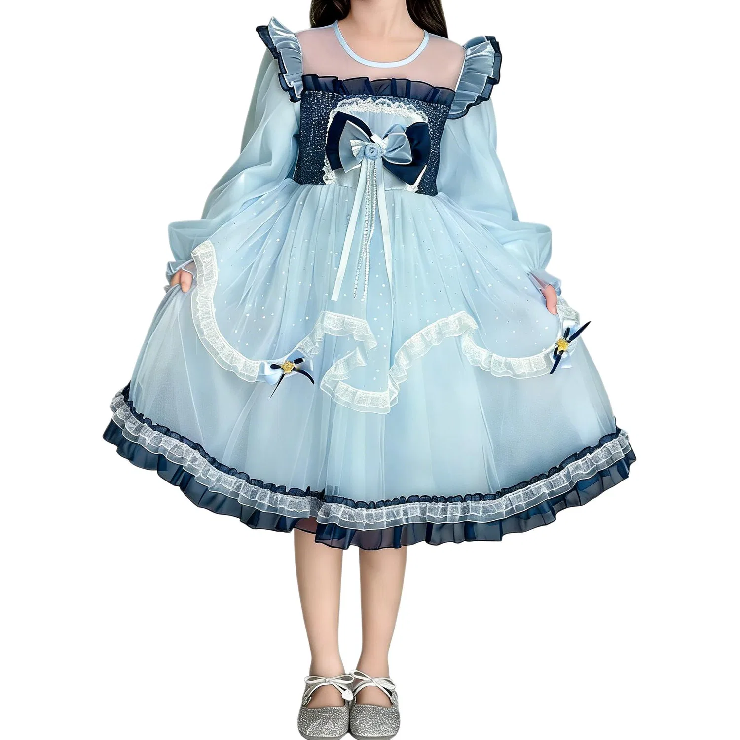 Платье Spring Fall Summer Kids' Disney, Blue