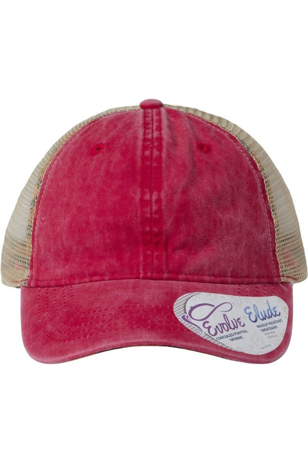 

Женская кепка Infinity Her с сетчатой ​​задней частью и эффектом потертости, красный/леопард