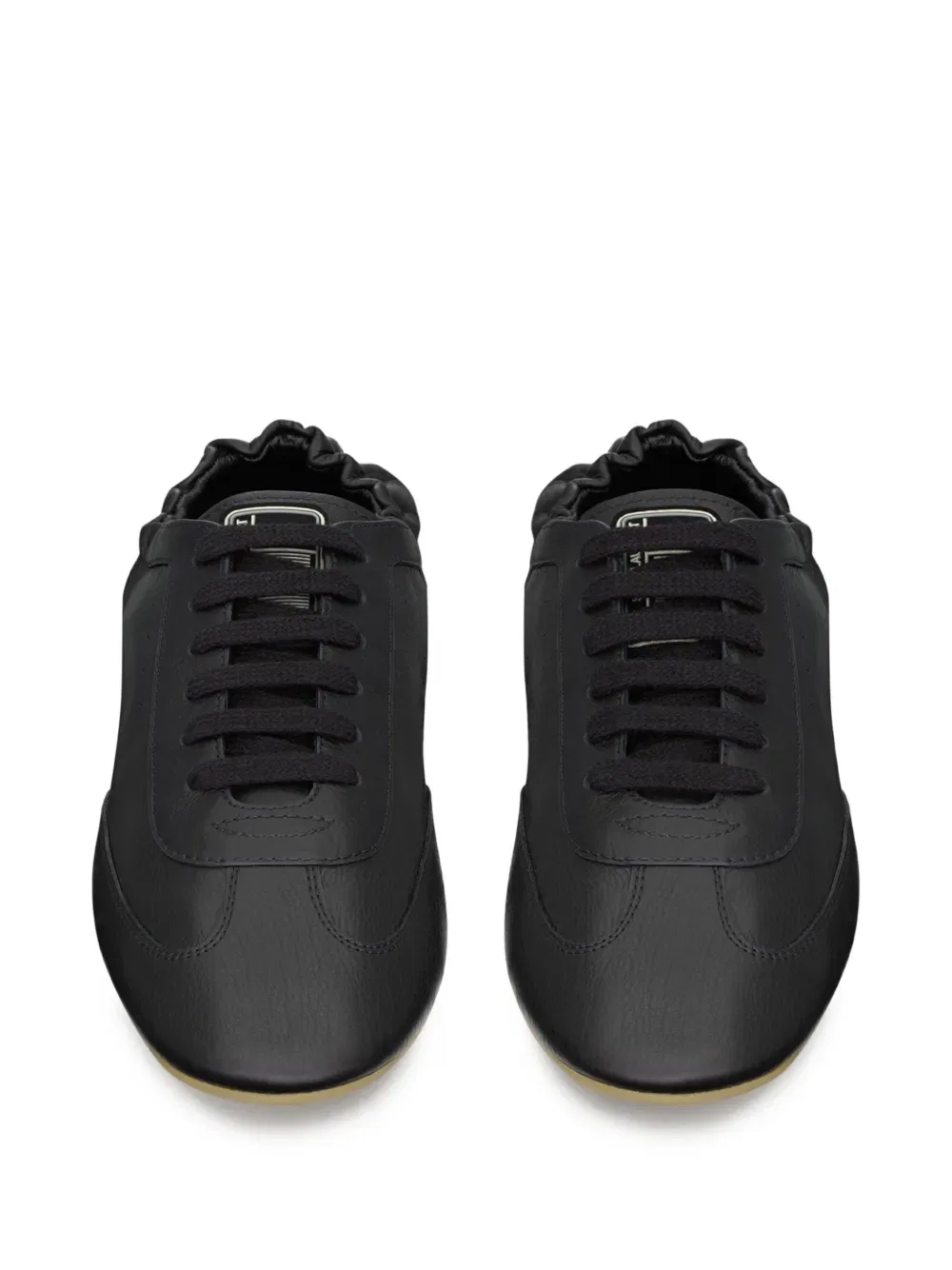 Кожаные кроссовки Lewis с эластичным каблуком Saint Laurent, черный — фото 3
