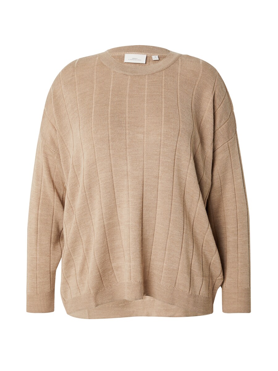 

Тонкий вязаный свитер ONLY Carmakoma Sweater CARTess, светло-коричневый
