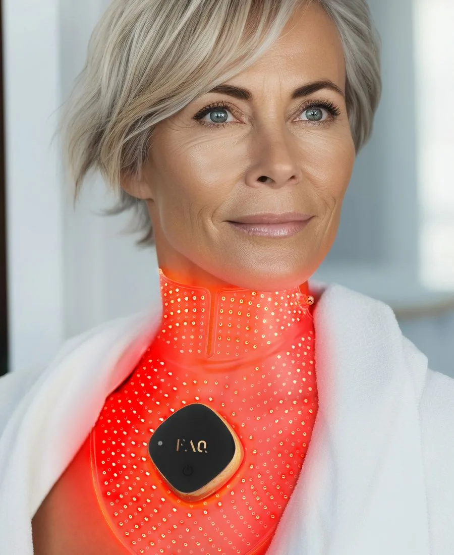 FOREO FAQ 211 Силиконовая маска для декольте со светодиодной подсветкой и ближним инфракрасным излучением — фото 4