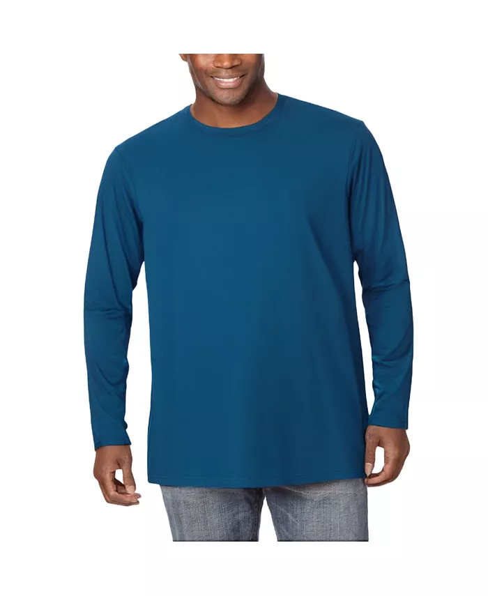 

Футболка с длинным рукавом и круглым вырезом Big & Tall No Sweat KingSize, синий