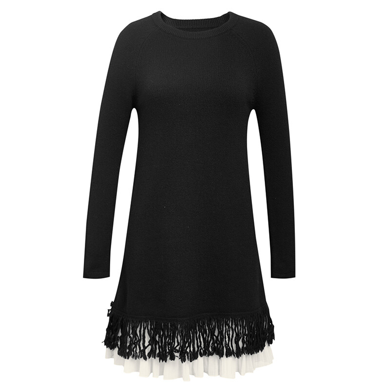 

Шерстяное женское платье-двойка Deep Breath, черный