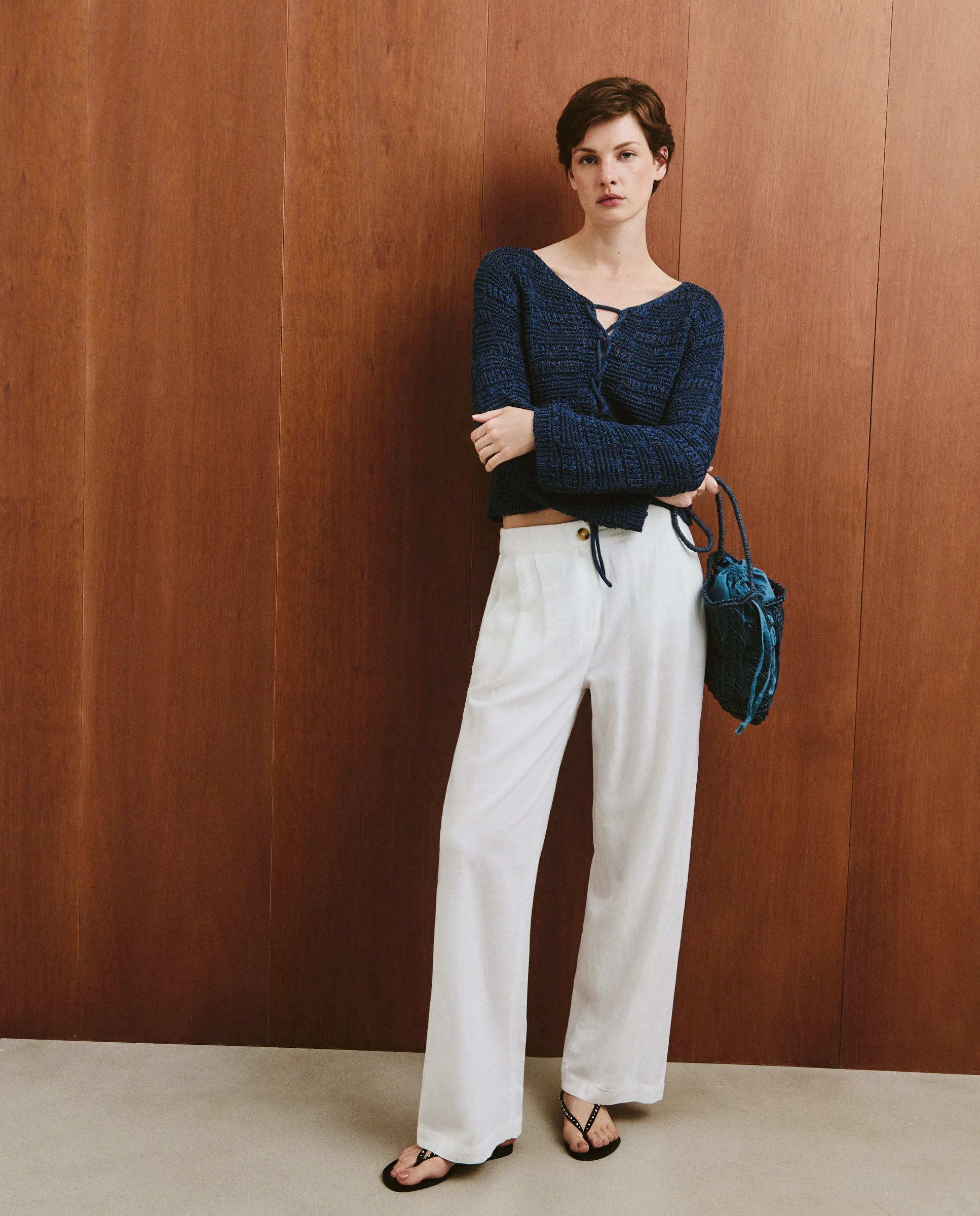 

Женские струящиеся брюки Southern Cotton, белый
