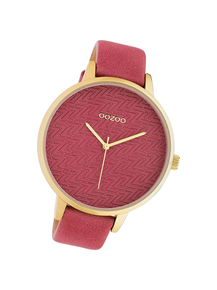 

Аналоговые наручные часы Oozoo Timepieces, красные, очень большие (примерно 48 мм)