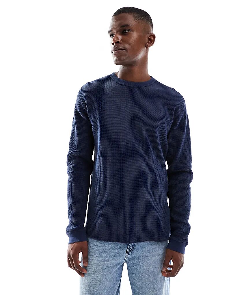 

Футболка Levi's с длинными рукавами и вафельным узором, темно-синего цвета