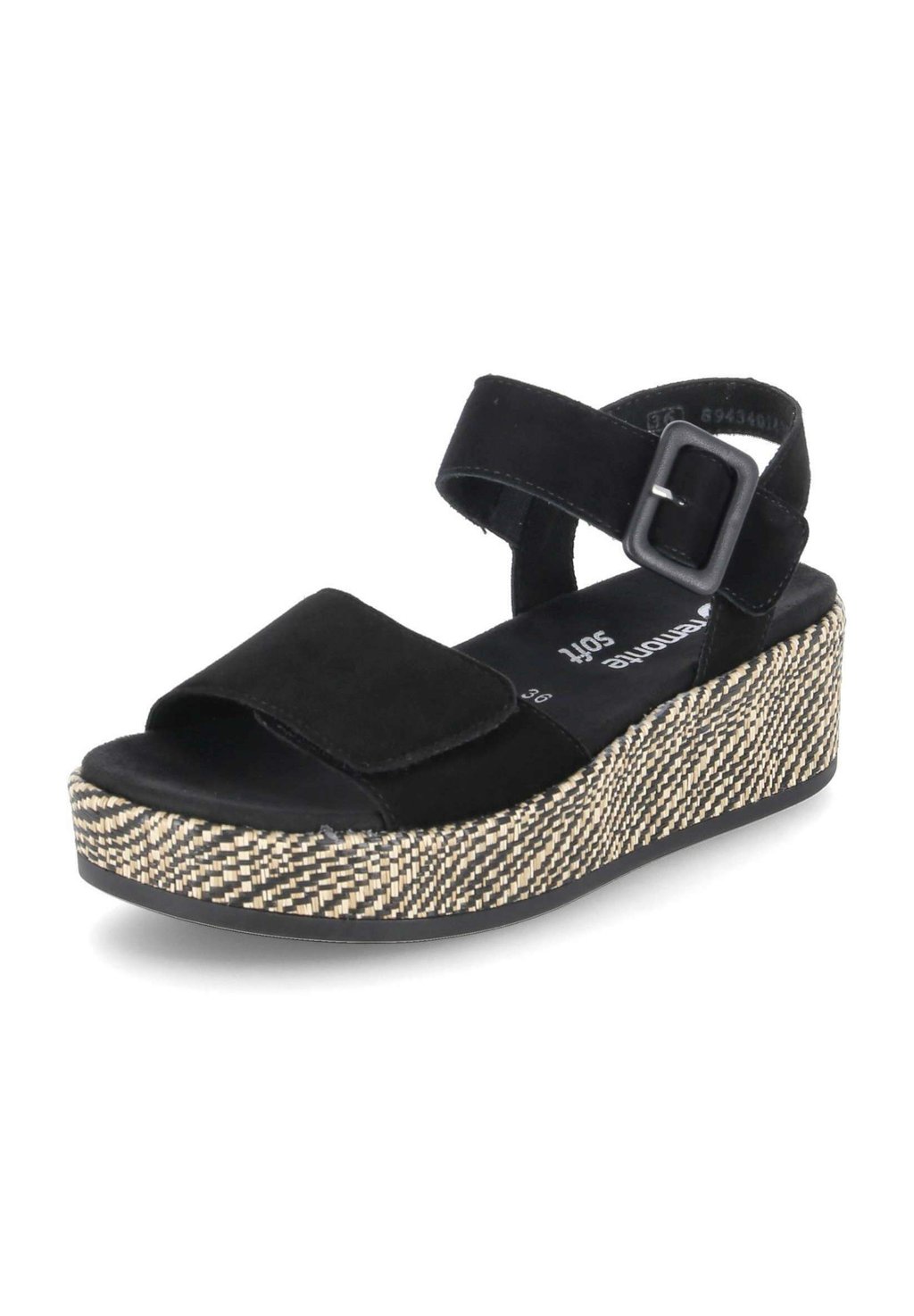 Босоножки на танкетке Platform sandals Remonte, черный
