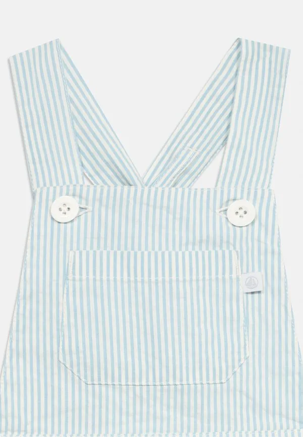 Комбинезон salopette courte dungarees Petit Bateau, Marshmallow/Flo — фото 4