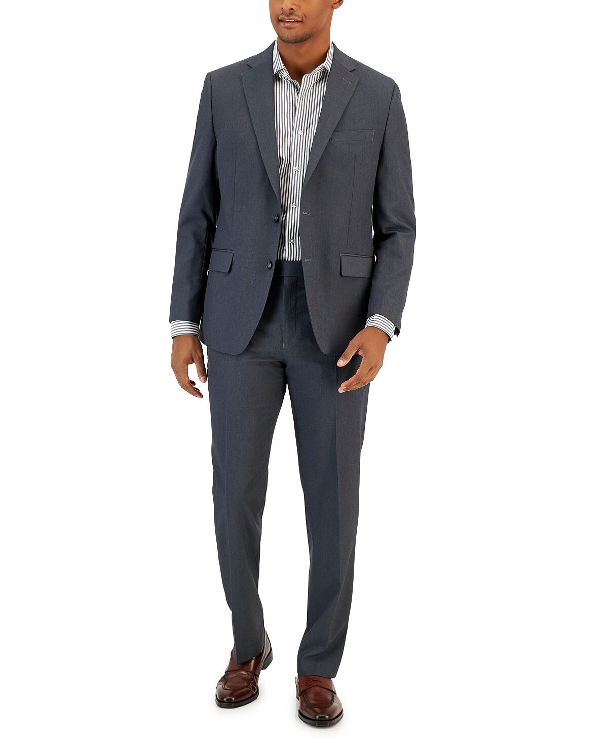 

Мужские однотонные облегающие костюмы Flex Van Heusen