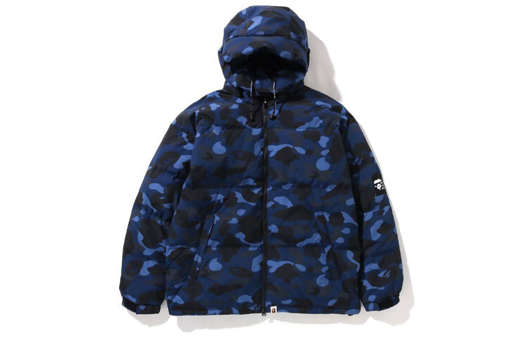 BAPE Color Camo свободный крой пуховик A Bathing Ape, синий — фото 3